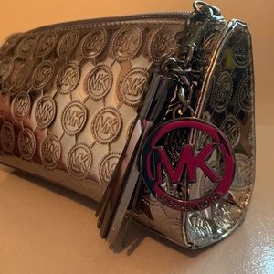 Michael Kora Metallic Makeup Bag